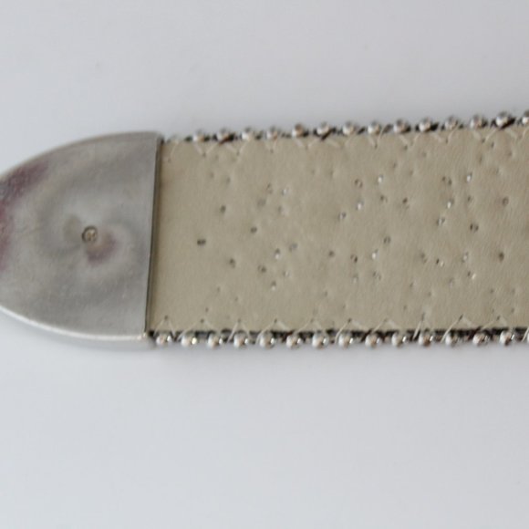 Western Women's Belt Brown Leather Square Rhinestone Conchos And Crystal Bling ~ - Picture 11 of 11